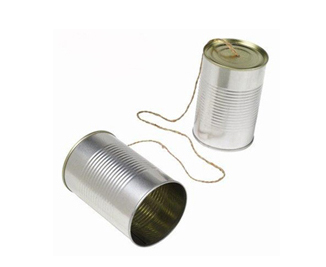 An example of failed communications - two tin cans connected with a string